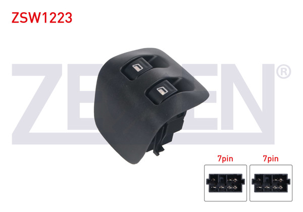 ZEGEN ZSW1223 | Cam Açma Anahtarı Arka Çiftli 14 Pin Peugeot 206 1998-2006