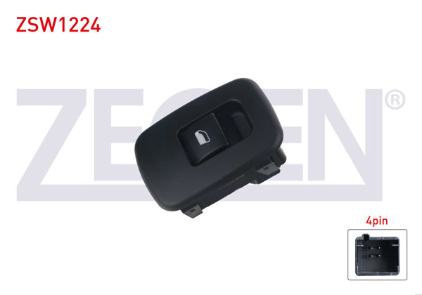 ZEGEN ZSW1224 | Cam Açma Anahtarı Tekli 4 Pin Citroen C5 II 2004-2008