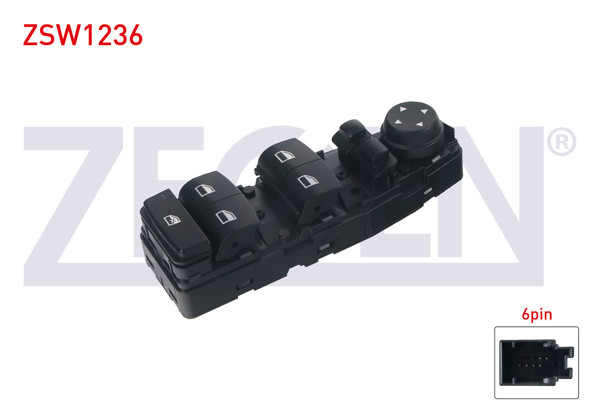 ZEGEN ZSW1236 | Cam Açma Anahtar Grup Ayna Ayarlı 6 Pin BMW 2 Serisi (F45)-(F46)-X1 (F48)-X5 (F15,F85)-X6 (F16,F86) 2014 -