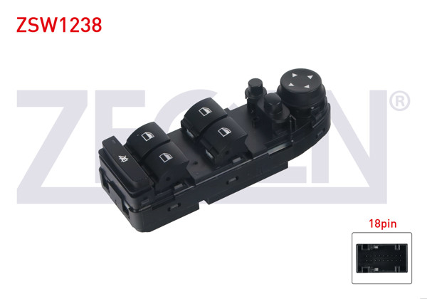 ZEGEN ZSW1238 | Cam Açma Anahtar Grup Ayna Ayarlı 18 Pin BMW 3 Serisi (E90)-X1 (E84)-X5 (E70)-X6 (E71,E72) 2005 -