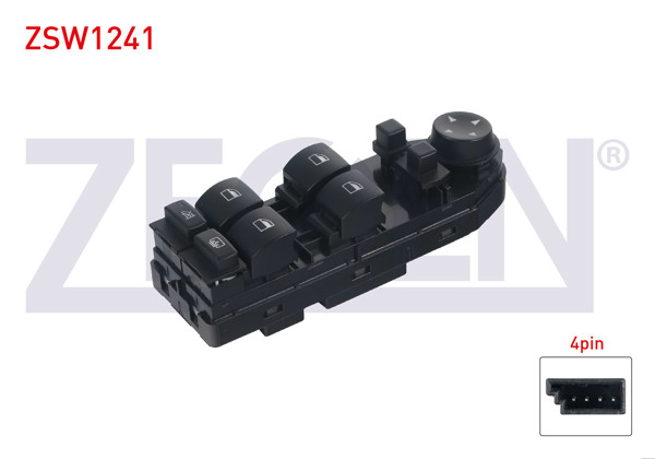 ZEGEN ZSW1241 | Cam Açma Anahtar Grup Ayna Ayarlı Cocuk Cam Kılıtlı Katlanır Ayna 4 Pin BMW 5 Serisi (E60)-(E61) 2003-2010