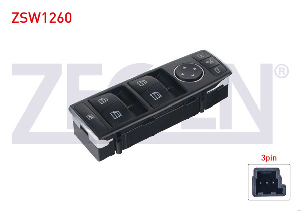 ZEGEN ZSW1260 | Cam Açma Anahtar Grup Ayna Ayarlı Otomatik Katlanır Ayna 3 Pin Mercedes C (W204) / E (W212) / Glk (X204) 2007 -