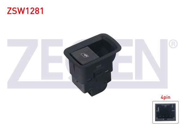 ZEGEN ZSW1281 | Cam Açma Anahtarı Tekli 4 Pin Porsche Panamera 2016 -