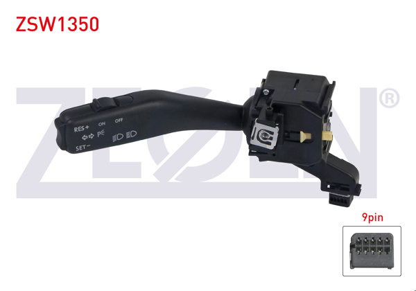 ZEGEN ZSW1350 | Far Sinyal Kumanda Kolu Hız Sabıtleyıcılı 9 Pin Golf V-VI-Caddy III-Jetta III-Scirocco-Tiguan-Touran-A3-Octavia-Superb-Yeti-Leon-Toledo III 2003-2016