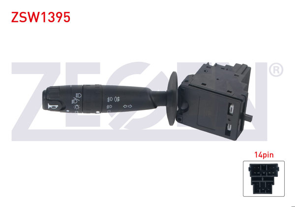 ZEGEN ZSW1395 | Far Sinyal Kumanda Kolu 14 Pin 106 II-306-Berlingo-Partner-Scudo-Expert-Jumpy 1996-2008