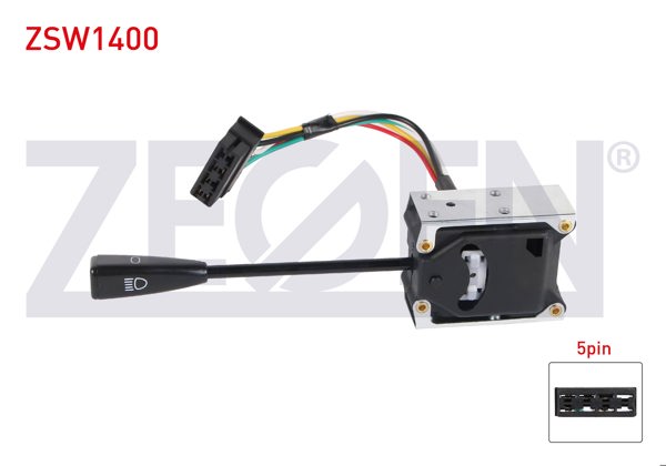 ZEGEN ZSW1400 | Far Kumanda Kolu Kornalı 5 Pin Renault R12