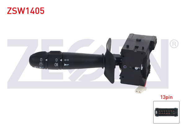 ZEGEN ZSW1405 | Far Sinyal Kumanda Kolu Kornalı 13 + 2 Pin Renault Kangoo- Megane I-Clio II 1994-2001