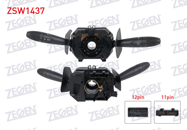 ZEGEN ZSW1437 | Far Sinyal Kumanda Kolu Arka Sıleceksız 12 + 11 + 2 Pin Fiat Doblo 2001-2010