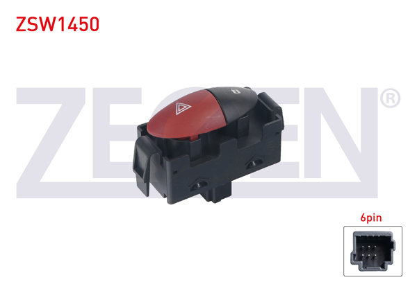 ZEGEN ZSW1450 | Kapı Kilit Ve Flaşör Anahtarı 6 Pin Renault Master III 2010 -