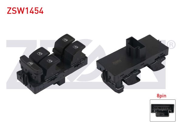 ZEGEN ZSW1454 | Cam Açma Anahtar Grup Siyah 8 Pin Volkswagen Golf VII / Passat 2012 -