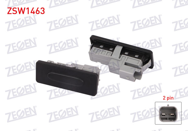 ZEGEN ZSW1463 | Bagaj Kilit Butonu 2 Pin Renault Megane IV-Symbol III 2012 -