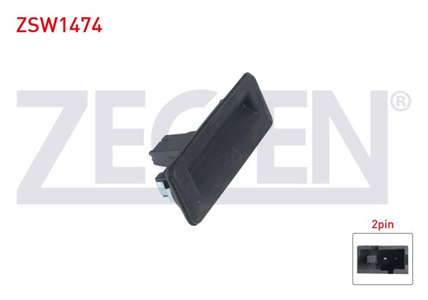 ZEGEN ZSW1474 | Bagaj Kilit Butonu 2 Pin Skoda Fabia II-III-Octavia-Rapid-Roomster-Superb-Yeti 2006 -