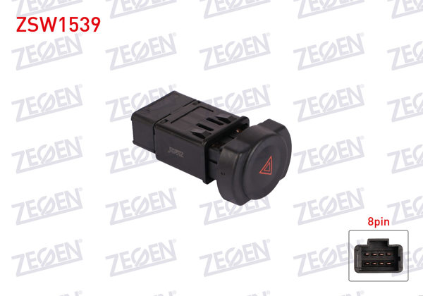 ZEGEN ZSW1539 | Flaşör Anahtarı 8 Pin Dacia Duster 2010-/ Sandero 2008 -