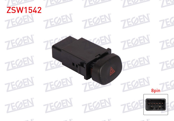 ZEGEN ZSW1542 | Flaşör Anahtarı 8 Pin Hyundai Accent 1998-2000