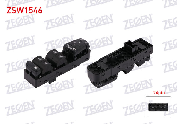 ZEGEN ZSW1546 | Cam Açma Anahtar Grup Ayna Ayarlı Katlanır Ayna 24 Pin Renault Megane IV 2016-/ Talisman 2019-/ Kadjar 2015 -