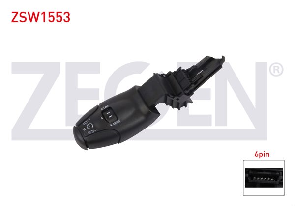 ZEGEN ZSW1553 | Hız Sabitleme Kolu Hafızasız 6 Pin Citroen Berlingo 96-08 / C2 03-09 / C4 09-/ C-Elysee 12-/ Peugeot 206 98-06 / 2008 13-/ 207 06-12 / 301 12-/ 308 07-13 / Partner 96-08