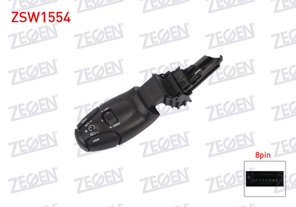 ZEGEN ZSW1554 | Hız Sabitleme Kolu Hafızalı 8 Pin Citroen Berlingo 1996-2008 / C3 II 2009-2016 / Peugeot 2008 2013-/ 207 2006-2012 / 307 2000-2007 / 308 2007-2013 / 406 1995-2004 / 407 2004-2011 / Partner 2008 -