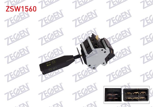 ZEGEN ZSW1560 | Far Korna Kolu 6 + 4 Pin Renault 19 1988-2001 / R21 1986-1993
