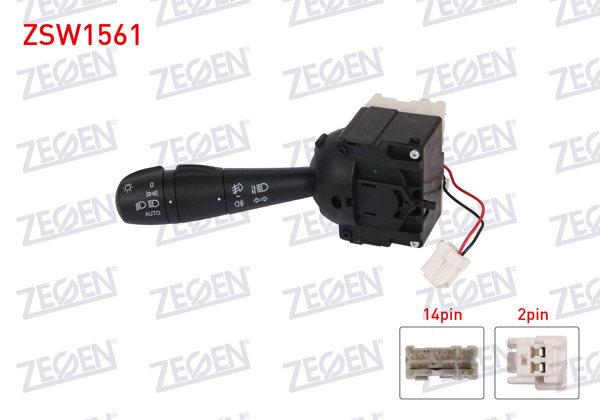 ZEGEN ZSW1561 | Far Sinyal Kumanda Kolu 14 + 2 Pin Renault Captur 2013-/ Clio IV 2012-/ Traffic III 2014 -