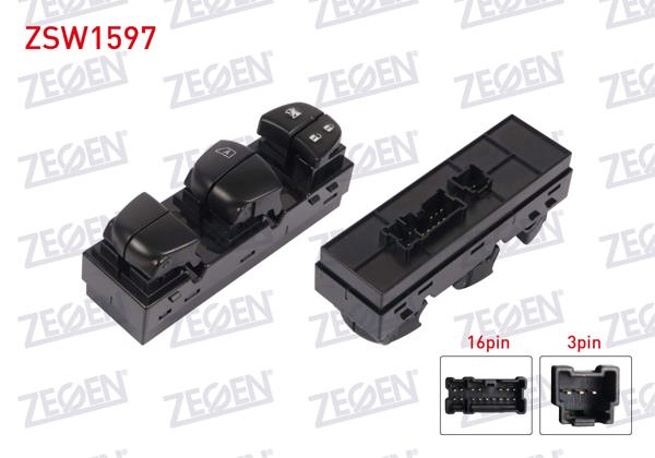 ZEGEN ZSW1597 | Cam Açma Anahtar Grup 19 Pin Nissan Juke 2010-/ Qashqai 2014 -