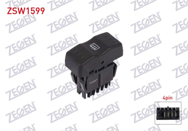ZEGEN ZSW1599 | Rezistans Anahtarı 4 Pin Dacia Logan 2004-2012