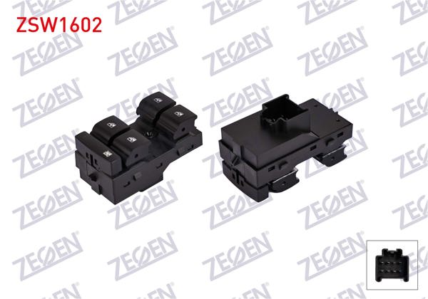 ZEGEN ZSW1602 | Cam Açma Anahtar Grup 8 Pin Chevrolet Cruze (J300) 2009 -