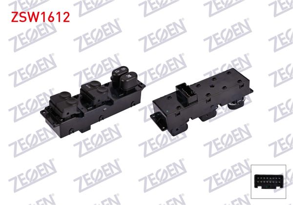 ZEGEN ZSW1612 | Cam Açma Anahtar Grup 16 Pin Hyundai Accent Blue 2010 -