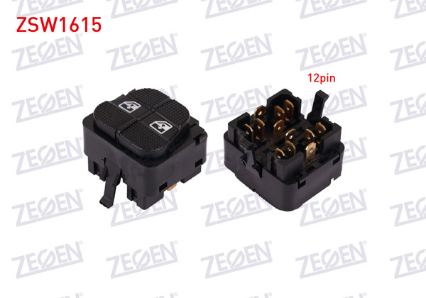 ZEGEN ZSW1615 | Cam Açma Anahtarı Çiftli 12 Pin Volkswagen Golf III (1H1) 1991-1999 / Polo Classic (6Kv2) 1995-2001