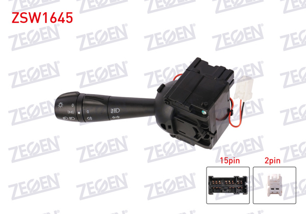 ZEGEN ZSW1645 | Far Sinyal Kumanda Kolu 17 Pin Renault Clio IV-Captur-Duster-Dokker-Lodgy 2012 -