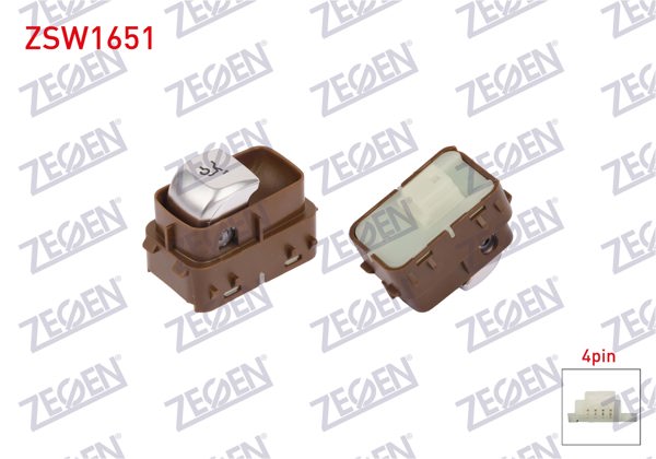 ZEGEN ZSW1651 | Bagaj Açma Anahtarı Kahverengı 4 Pin Mercedes C Serisi (W205)