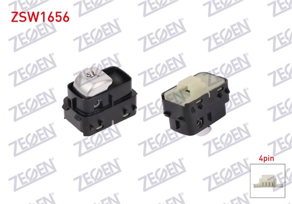 ZEGEN ZSW1656 | Bagaj Açma Anahtarı Siyah 4 Pin (Beyaz Işık) Mercedes E Serisi (W213)