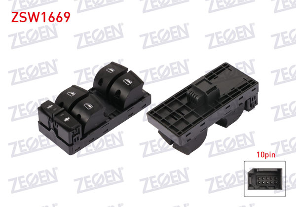 ZEGEN ZSW1669 | Cam Açma Anahtar Grup 10 Pin Audi Q7 2007-2015