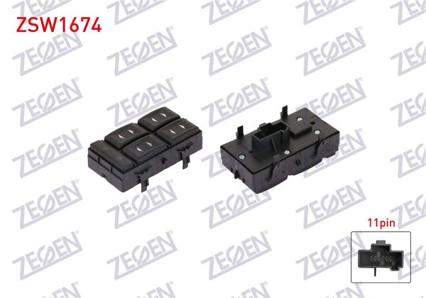 ZEGEN ZSW1674 | Cam Açma Anahtar Grup 11 Pin Ford Mondeo 2000-2007