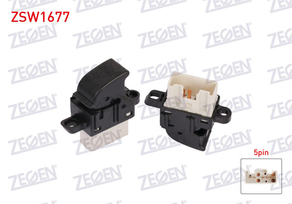 ZEGEN ZSW1677 | Cam Açma Anahtarı Tekli 5 Pin Ford Ranger 2002-2006