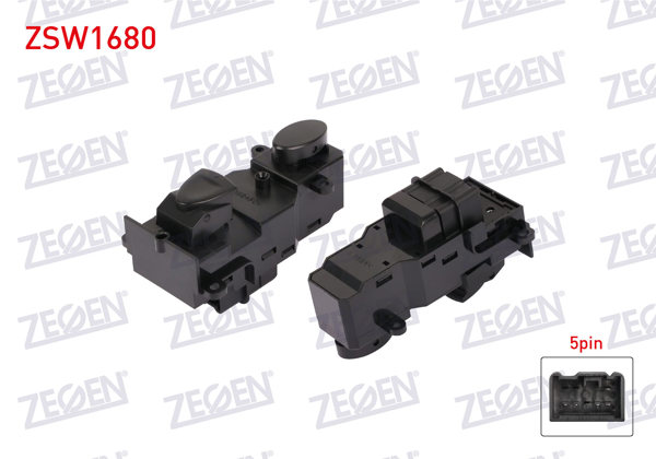 ZEGEN ZSW1680 | Cam Açma Anahtarı Tekli Ön Sağ 8 Pin Honda Civic 2006-2012