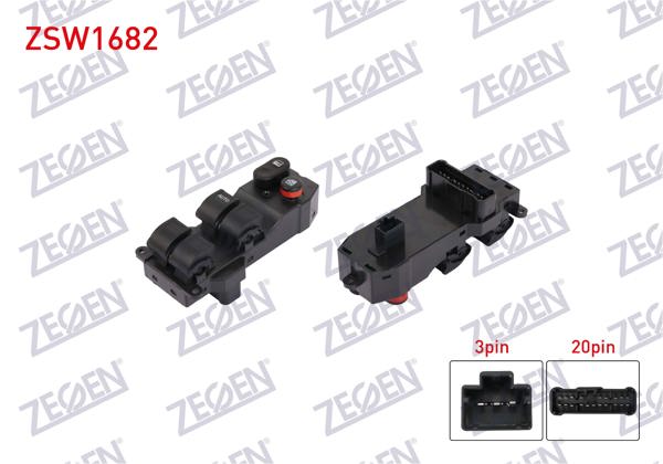 ZEGEN ZSW1682 | Cam Açma Anahtar Grup 23 Pin Honda Jazz 2002-2008 / Civic 2001-2008