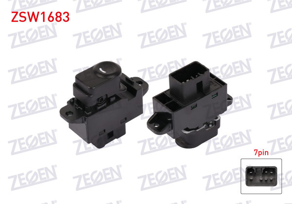 ZEGEN ZSW1683 | Cam Açma Anahtarı Tekli 7 Pin Hyundai Accent Blue 2011 -