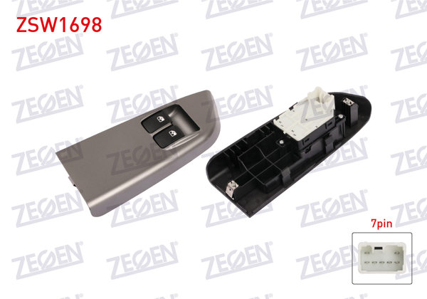 ZEGEN ZSW1698 | Cam Açma Anahtarı Çiftli 7 Pin Kia Bongo 2003 -