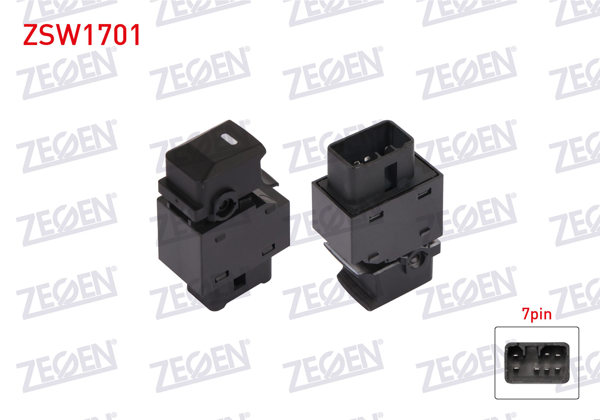 ZEGEN ZSW1701 | Cam Açma Anahtarı Tekli 7 Pin Kia Sportage 2010-2015