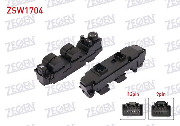 ZEGEN ZSW1704 | Cam Açma Anahtar Grup Ayna Ayarlı 25 Pin Mazda 6 2007-2013