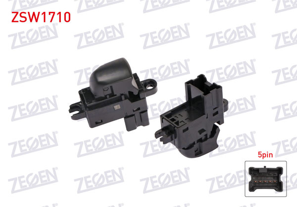 ZEGEN ZSW1710 | Cam Açma Anahtarı Tekli 5 Pin Nissan Juke 2010-/ Qashqai 2014-2017
