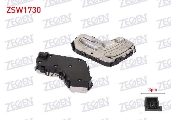 ZEGEN ZSW1730 | Elektrikli Koltuk Ayar Düğmesi Sağ 3 Pin Mercedes C Serisi (W205)