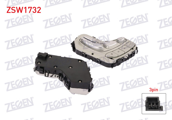ZEGEN ZSW1732 | Elektrikli Koltuk Ayar Düğmesi Sağ 3 Pin Mercedes E Serisi (W213)