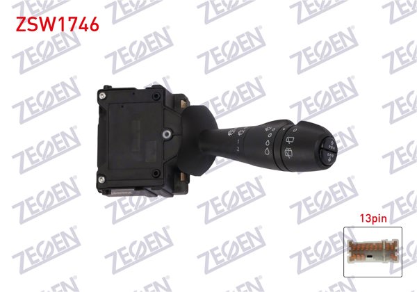 ZEGEN ZSW1746 | Silecek Kumanda Kolu 13 Pin Renault Captur 2013-/ Clio IV 2012-/ Twingo V 2014 -