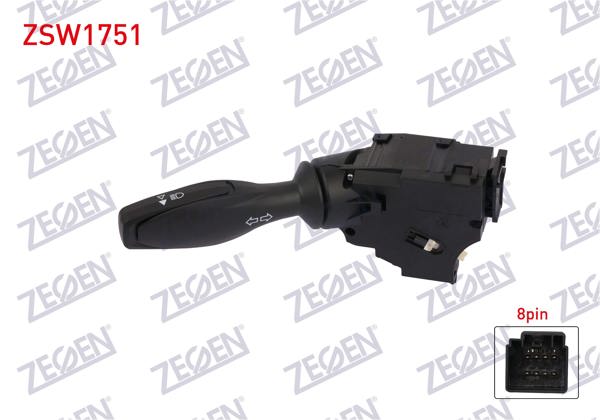 ZEGEN ZSW1751 | Sinyal Kumanda Kolu 8 Pin Ford Fiesta 2008-2017