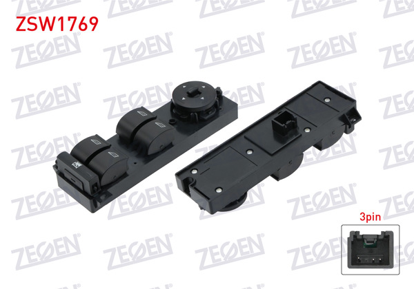 ZEGEN ZSW1769 | Cam Açma Anahtar Grup Ayna Ayarlı 3 Pin Ford Focus II 2008-2011 / C-Max 2007-2010