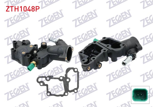 ZEGEN ZTH1048P | Termostat Flansi Plastik Citroen C2 1.4 2003-2009 / C3 1.4 2002-2016 / Nemo 1.4 2007-/ Fiat Fiorino 1.4İ 2007-/ Peugeot Bipper 1.4 2008-/ 206 1.4İ 1998-2006