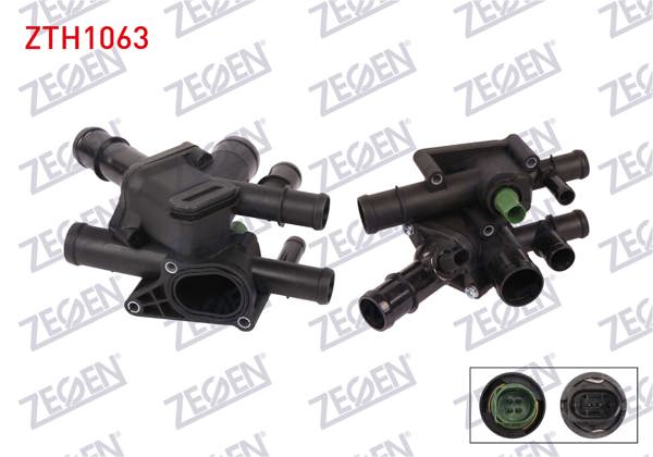 ZEGEN ZTH1063 | Termostat Komple Çift Müşürlü 105 C VW Golf IV 1.6İ A-T 1997-2005 / Audi A3 1.6 A-T 1996-2003 / Seat Ibiza II 1.6İ A-T 1993-2002