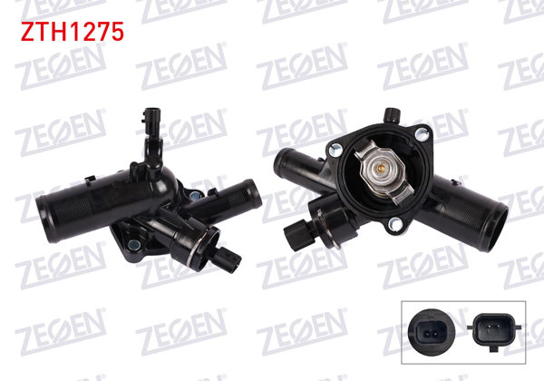 ZEGEN ZTH1275 | Termostat Komple Çift Müşürlü Plastik 108 °C Renault Clio III 1.2İ 16V 2005-2012