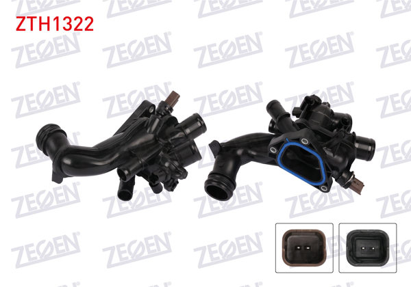 ZEGEN ZTH1322 | Termostat Komple Müşürlü 105 C Citroen C3 II (Sc_) 1.4 VTI, 1.6 VTI 2009-/ Ds3 1.4 VTI 2010-2015 / Peugeot 308 I 1.4, 1.6 2007-2014 / 207 1.4, 1.6 2007-2013